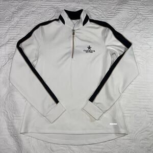 Dallas Cowboys Golf 1/4 Zip Pullover Womens Size S White Black Greg Norman *READ